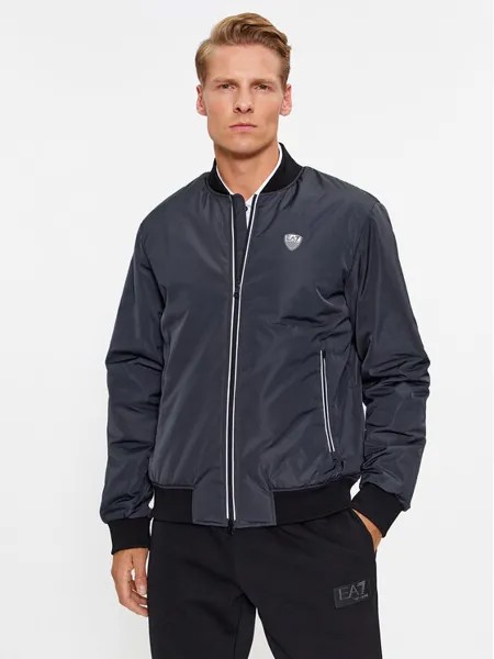 Бомбер стандартного кроя Ea7 Emporio Armani, синий