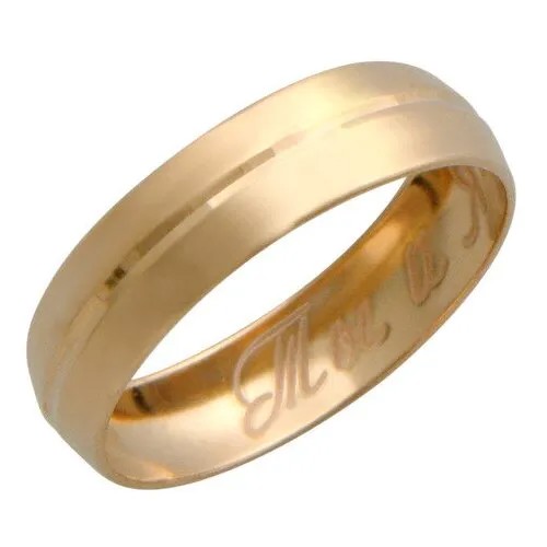 Кольцо Эстет, красное золото, 585 проба, размер 17, красный