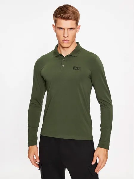 Рубашка поло стандартного кроя Ea7 Emporio Armani, зеленый