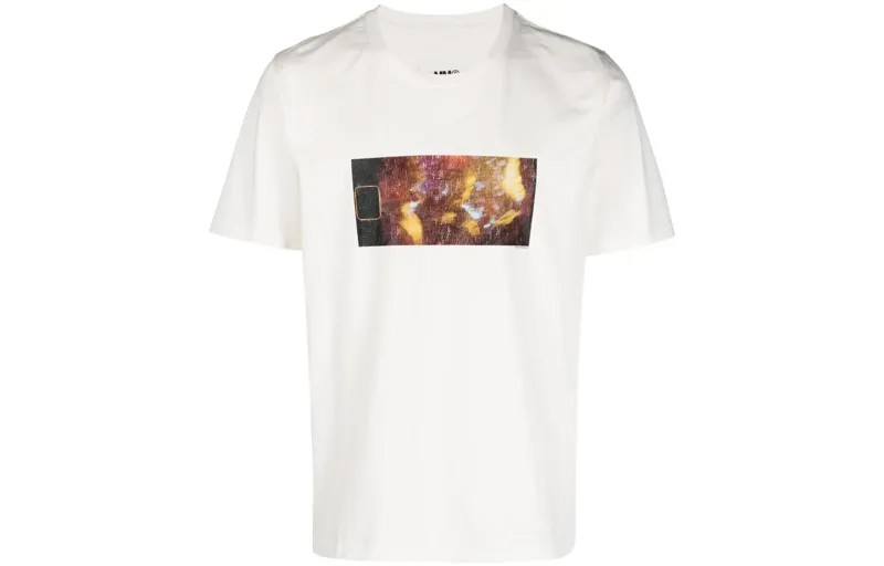 Футболка из хлопка с логотипом Mm6 Maison Margiela, белый