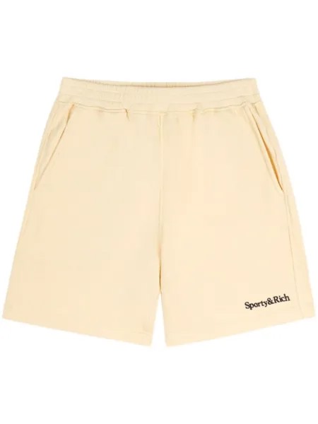 Sporty & Rich спортивные шорты с вышитым логотипом, желтый