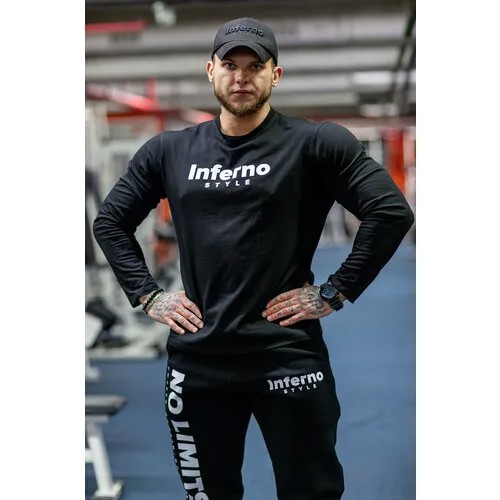 Лонгслив Inferno Style, размер 2XL, черный