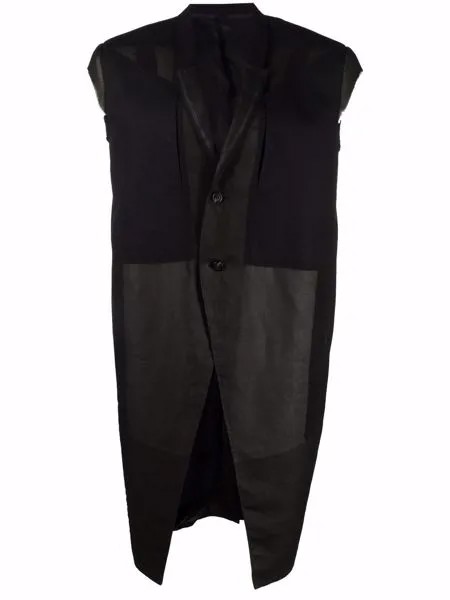Rick Owens пальто SL Jumbo Tatlin без рукавов