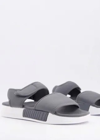 Темно-серые домашние сандалии с подкладкой ASOS DESIGN-Серый