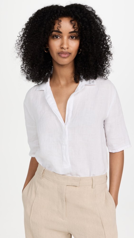 Рубашка James Perse Relaxed Linen, белый