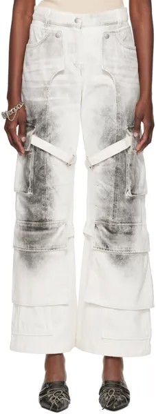 Бело-серые джинсы карго Acne Studios