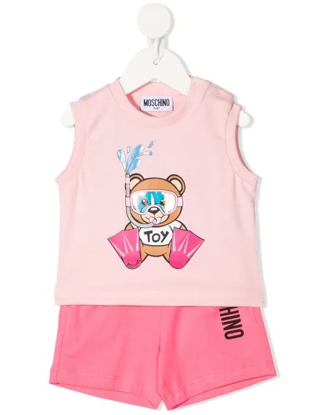 Moschino Kids спортивный костюм с принтом Teddy Bear