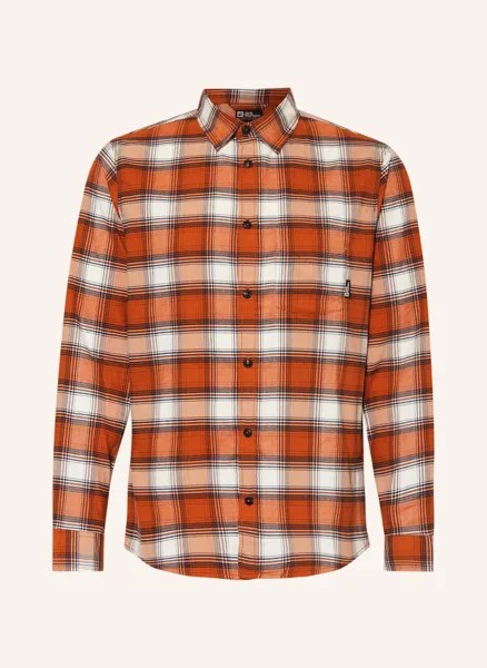Рубашка Jack Wolfskin WANDERWEG aus Flanell, темно-оранжевый