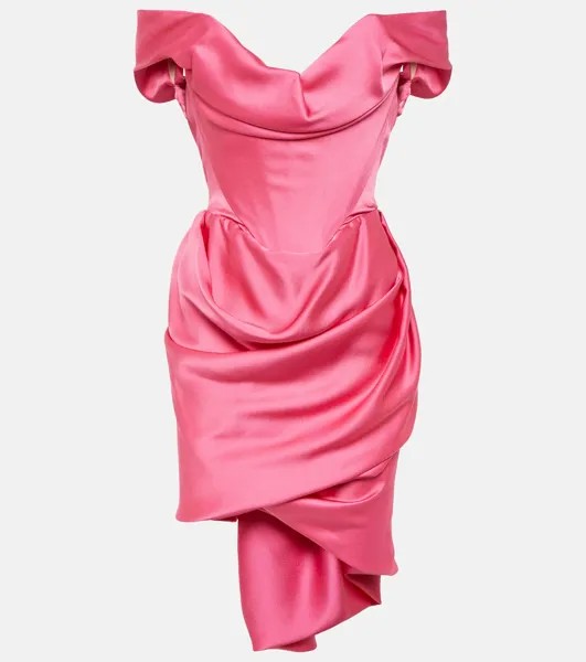 Мини-платье nova cora из креп-атласа Vivienne Westwood, розовый
