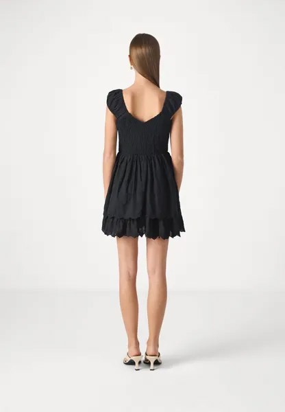 Повседневное платье SMOCKED RUFFLE American Eagle, красный