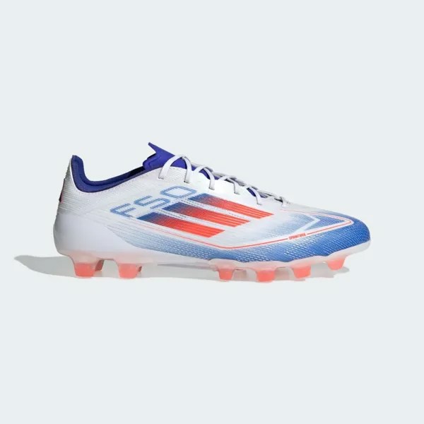 Бутсы Adidas F50 ELITE HG/AG / For soil/artificial grass / F50 ELITE HG/AG, цвет White/Solar Red/Lucid Blue