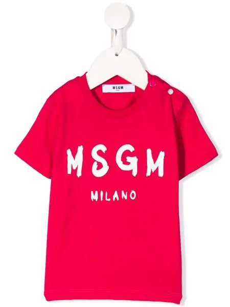 MSGM Kids футболка с логотипом