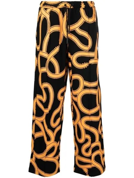 Marcelo Burlon County of Milan спортивные брюки с принтом Snake, черный