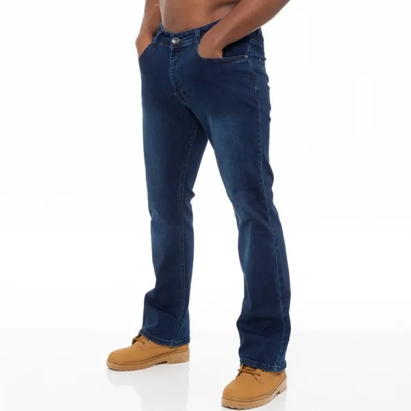 Мужские джинсы из эластичного денима Bootcut Enzo, синий