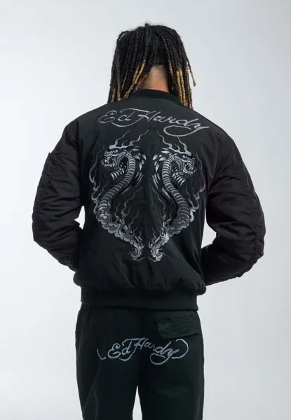 Куртка-бомбер Tonal Double Ed Hardy, черный