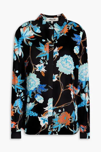 Блузка из крепа Lorelei с принтом Diane Von Furstenberg, черный