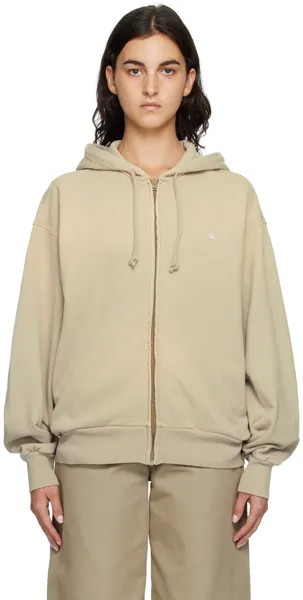 Бежевый худи на молнии Acne Studios