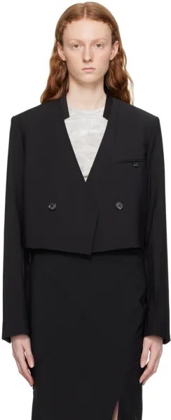Черный укороченный пиджак Helmut Lang