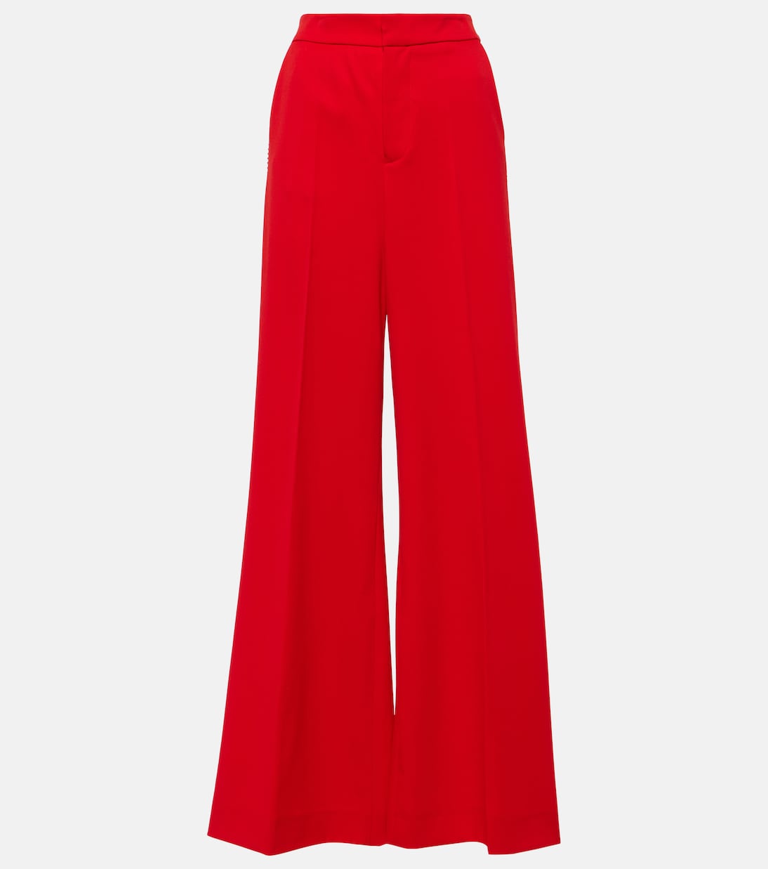 Широкие брюки из шерсти с кристаллами Area, красный