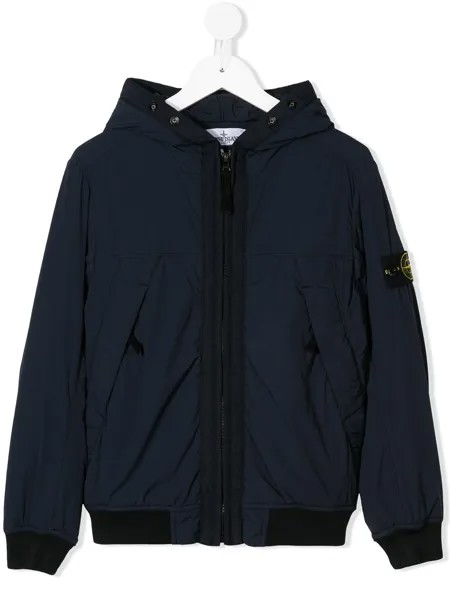 Stone Island Junior куртка на молнии с капюшоном