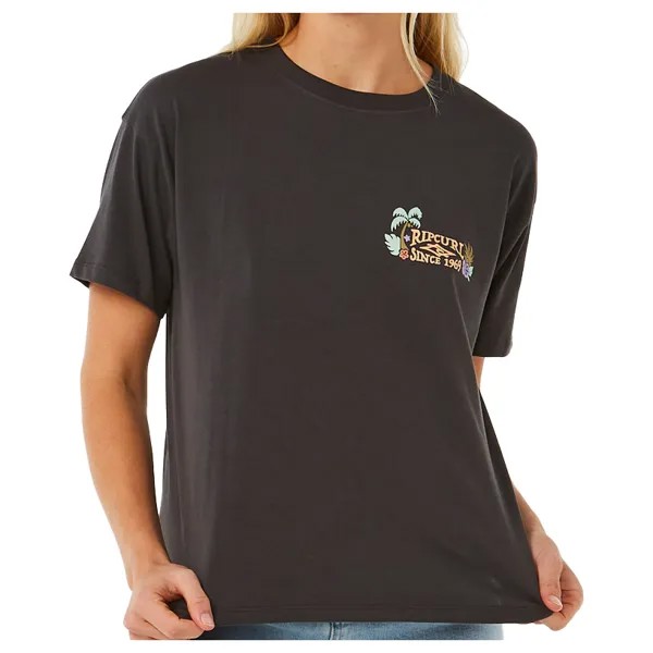 Футболка Rip Curl Women's Tiki Tropics Relaxed Tee, цвет Washed Black