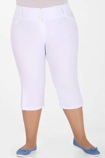Бриджи женские AlmondShop ИК191-18-21.С1 белые 54 RU