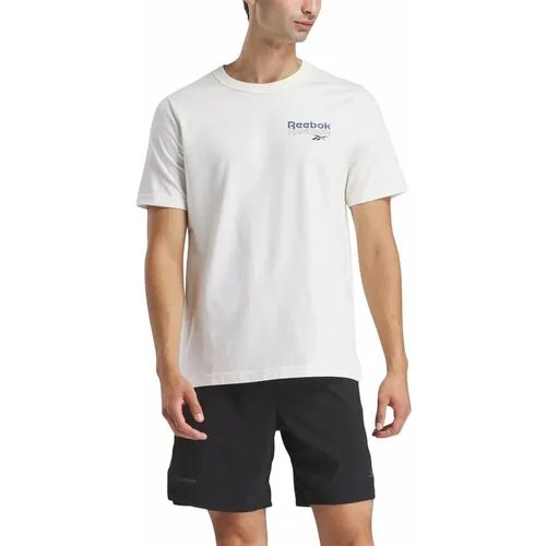 Футболка спортивная Reebok, размер M, бежевый/голубой