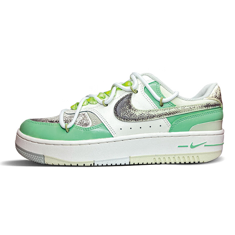 Кроссовки Nike Gamma Force Skateboarding Shoes Women's Low-top White/green, светло-зеленый