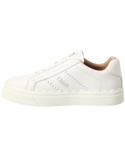 Кожаные кроссовки Chloé Lauren, белый