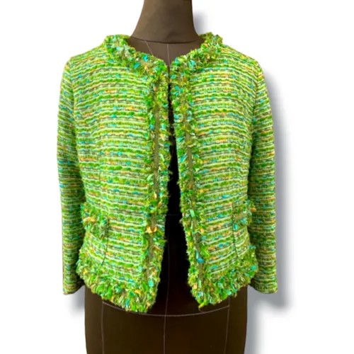 Пиджак , размер 46, коралловый, мультиколор