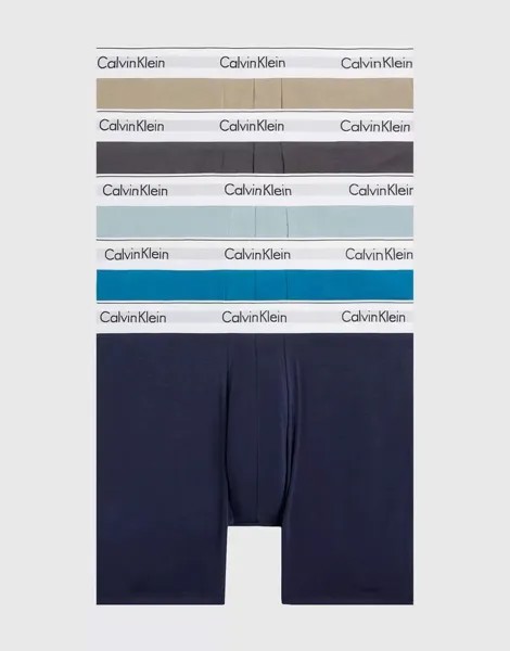 Синие боксеры из пяти пар джинсов Calvin Klein Modern Cotton