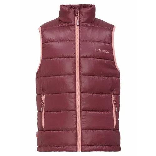 Жилет Trollkids, размер 128, maroon red/antique rose