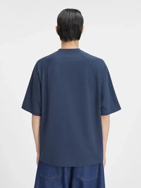 Футболка с логотипом реглан Le Typo Jacquemus, темно-синий