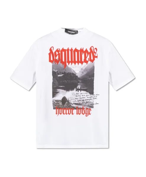 Футболка с логотипом Dsquared2, белый