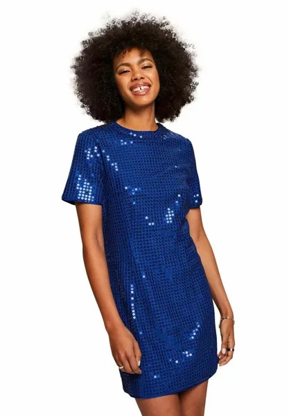 Коктейльное платье/праздничное платье MIT PAILLETTEN Esprit, цвет bright blue