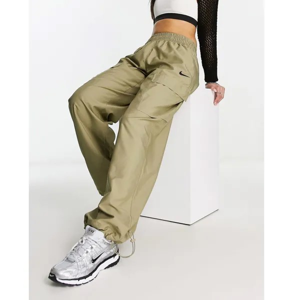 Тканые брюки карго Nike Life Trend нейтрального оливкового цвета