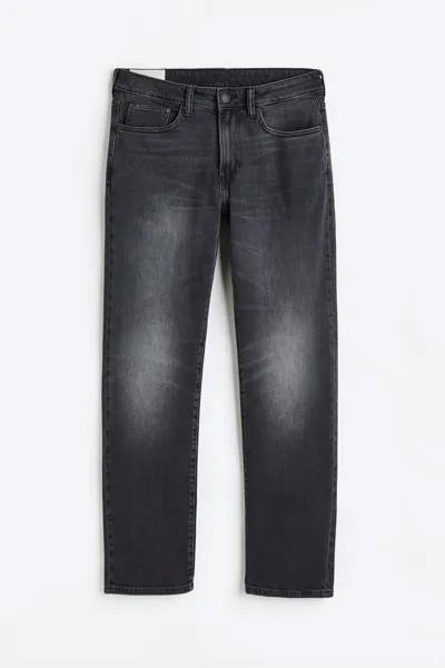 Джинсы H&M Straight Regular, темно-серый
