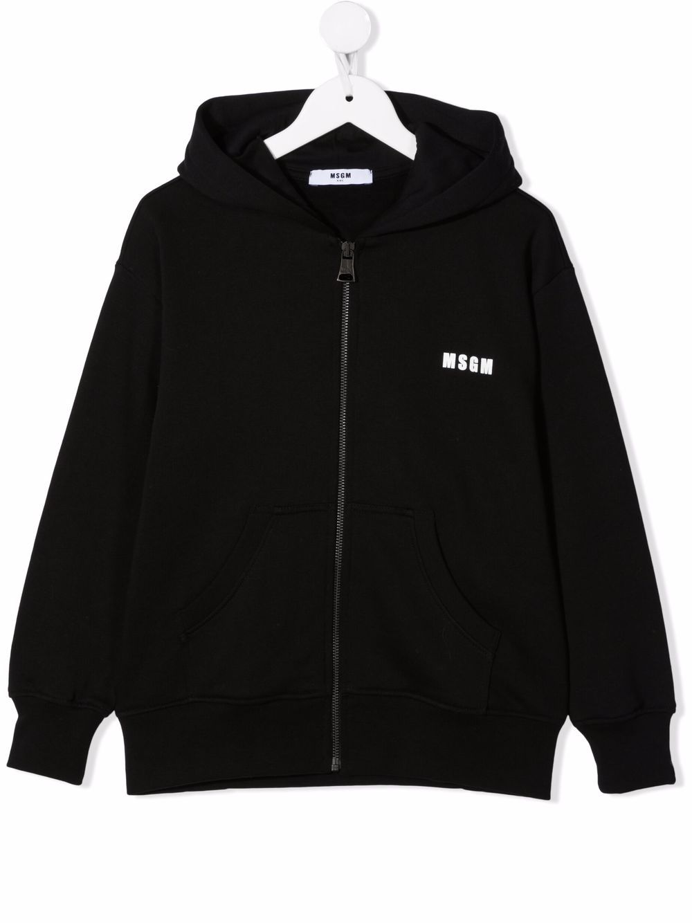MSGM Kids худи на молнии с логотипом