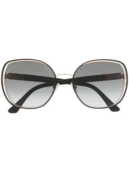 Jimmy Choo Eyewear солнцезащитные очки в массивной оправе