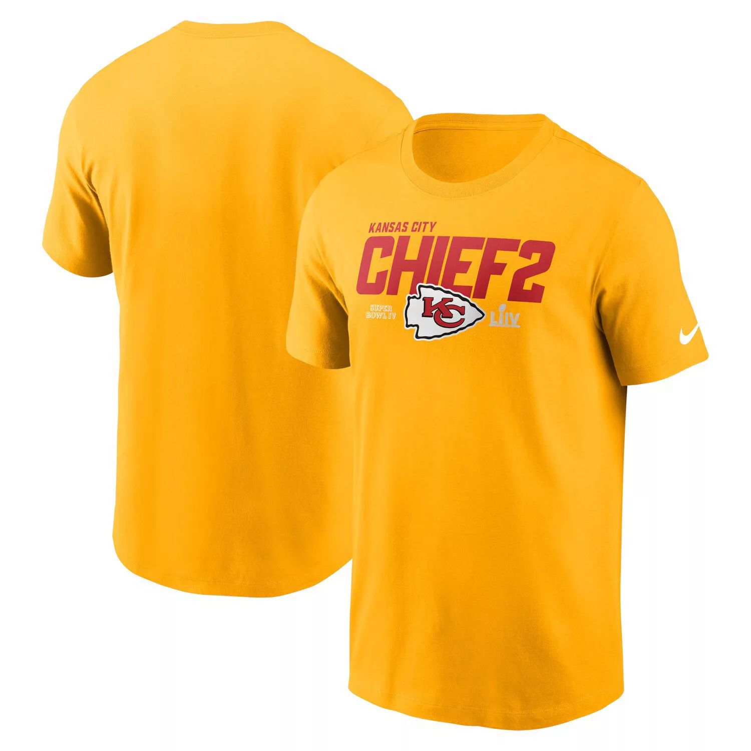 Мужская золотая футболка Kansas City Chiefs Local Essential Nike