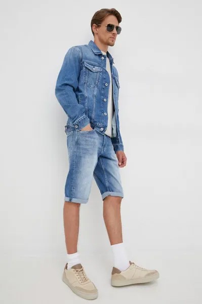 Джинсовые шорты CASH SHORT Pepe Jeans, синий