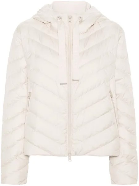 Пуховик с шевроном Woolrich, бежевый
