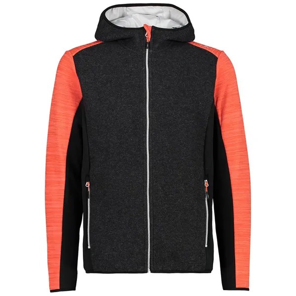 Толстовка на молнии CMP Fix Hood Full Zip 31M1857, черный