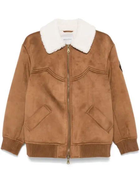 ERMANNO FIRENZE куртка из искусственной замши, коричневый
