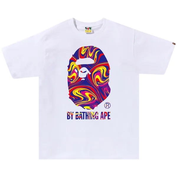 Футболка BAPE Marbling By Bathing Ape Белая