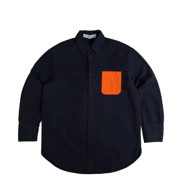 Рубашка Jw Anderson Oversized Contrast Pocket Shirt JW Anderson, синий
