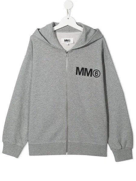 MM6 Maison Margiela Kids худи на молнии с графичным принтом