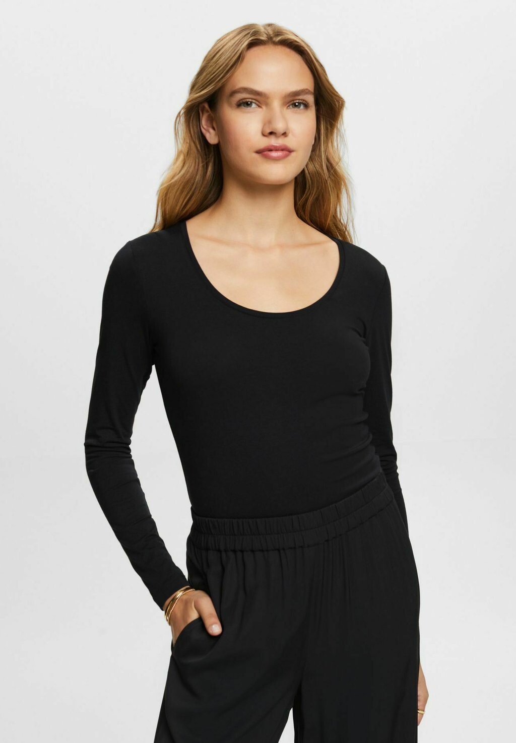 Рубашка с длинным рукавом Esprit, цвет black