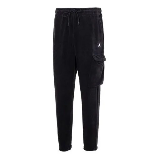 Спортивные штаны Air Jordan Casual Thicken Fleece Lined Bundle Feet Sports Pants Men's Black, черный