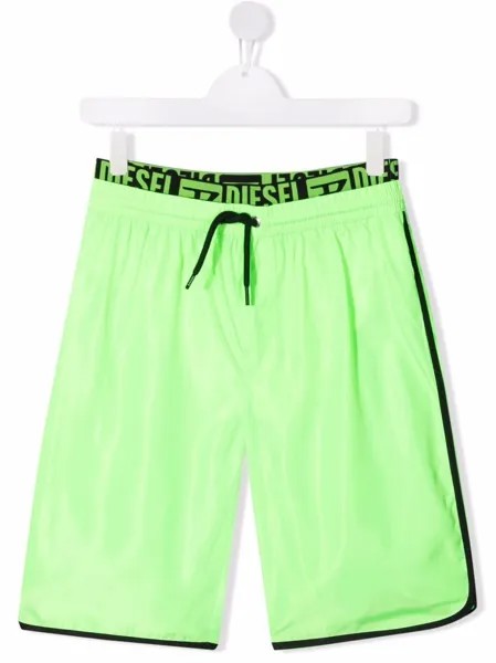 Diesel Kids плавки-шорты с логотипом на поясе